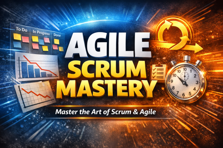 Agile Scrum Mastery promotional graphic