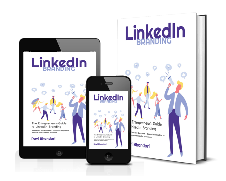 ‘The Entrepreneur’s Guide to LinkedIn Branding’ featuring a modern, professional design with LinkedIn’s signature blue accents, symbolizing personal branding, networking, and growth strategies for entrepreneurs.